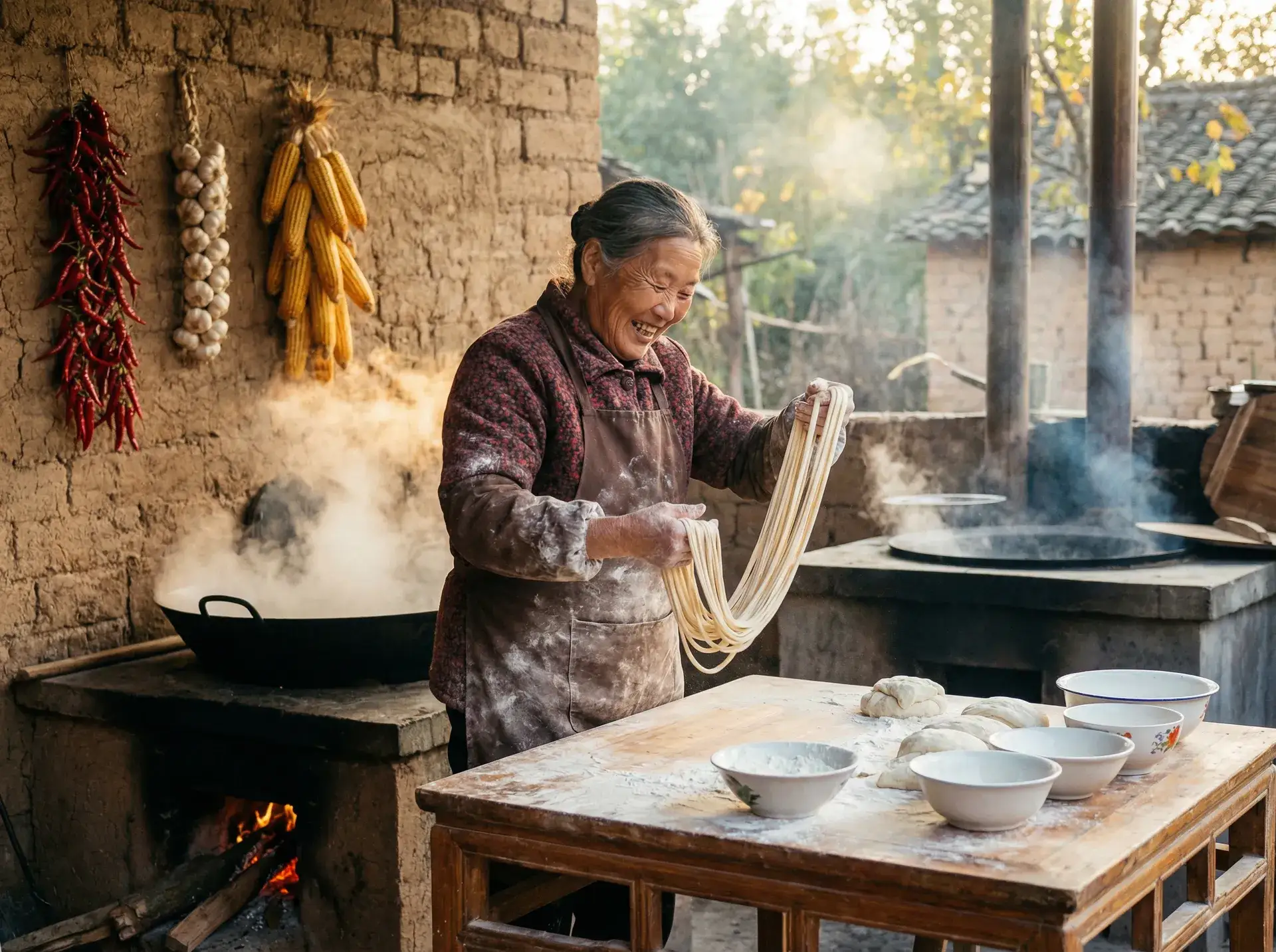 农家大嫂手擀面 - 麻豆最新免费版 乡村美食